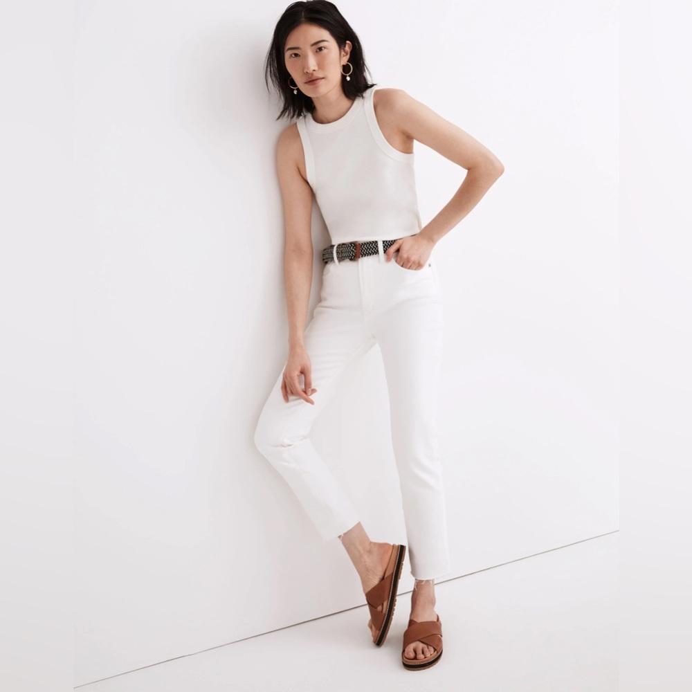 The Tall Perfect Vintage Jean in Tile White from Madewell long